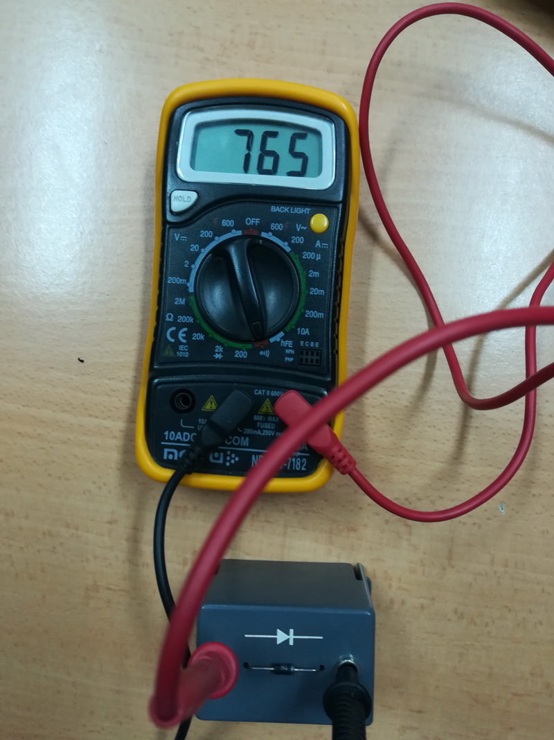 Medida de resistencia de 10 k